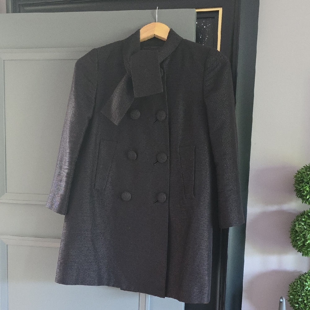 BCBG Black Pea Coat Xxs